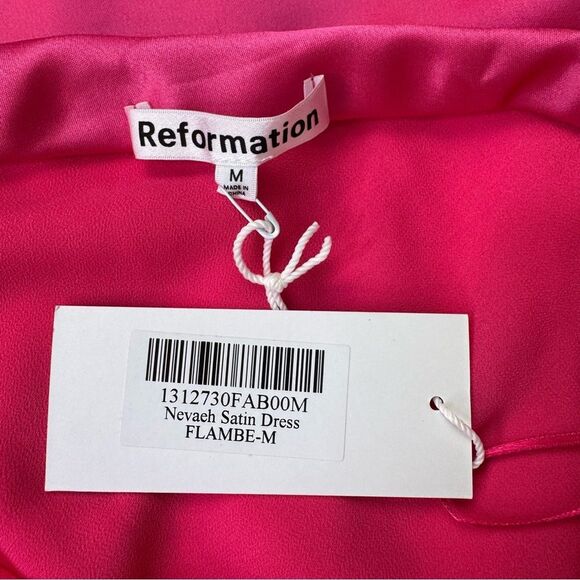 NEW Reformation Nevaeh Strapless Maxi Dress Cutout Flambé Pink Medium - Picture 6 of 8